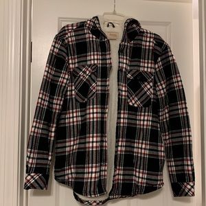 Boston Traders Women’s Medium Hooded Flannel Shacket